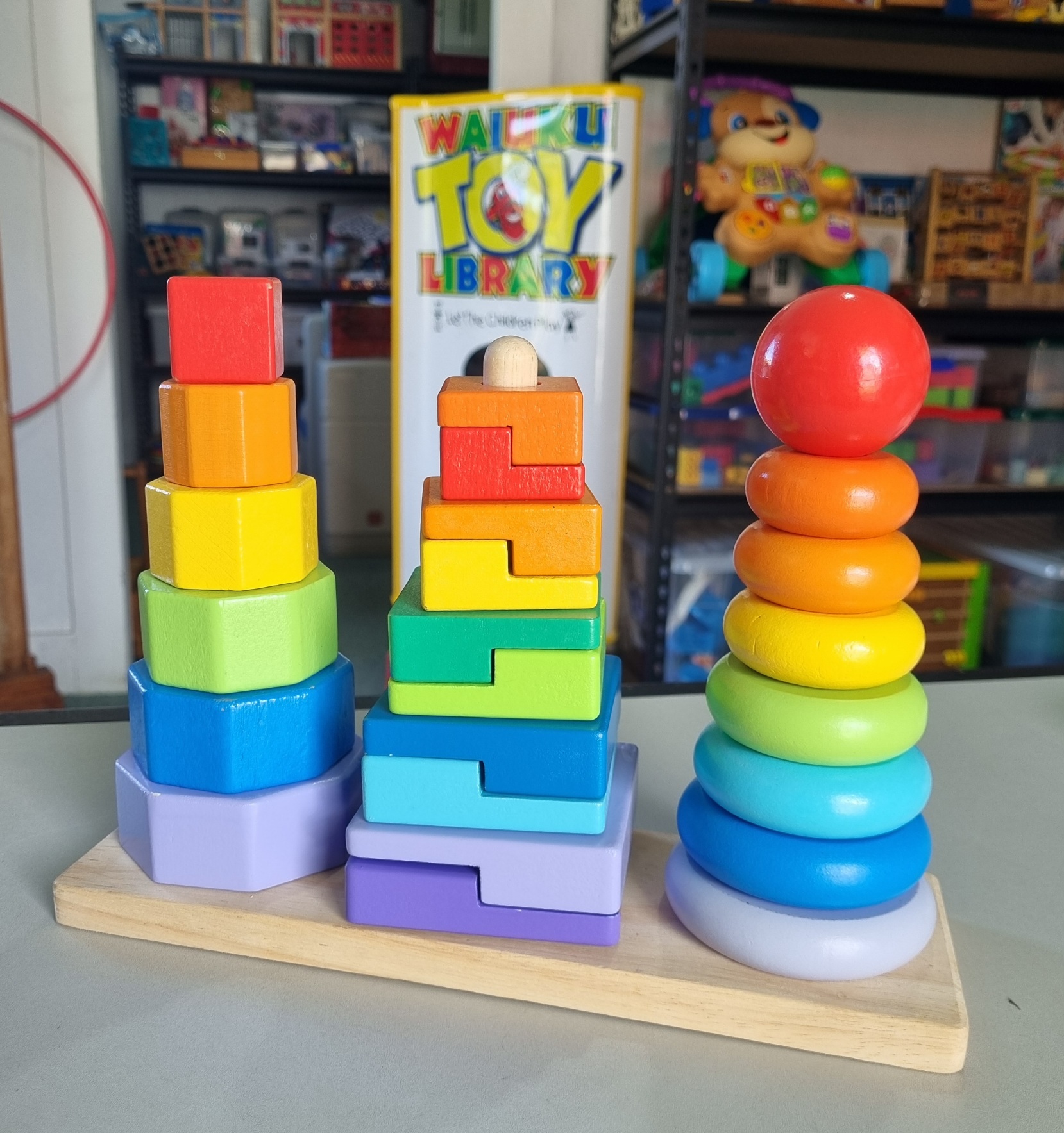 Wooden Stacking Shape Sorter